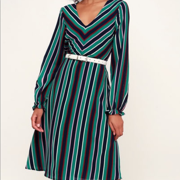 Chic Multi Stripe Dress - Picture 1 of 4